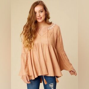 Altar’d State Embellished Bell Sleeve Top